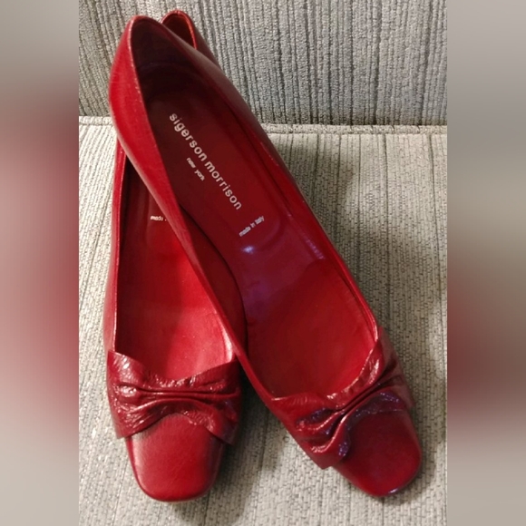 Sigerson Morrison red leather pumps - Picture 11 of 12